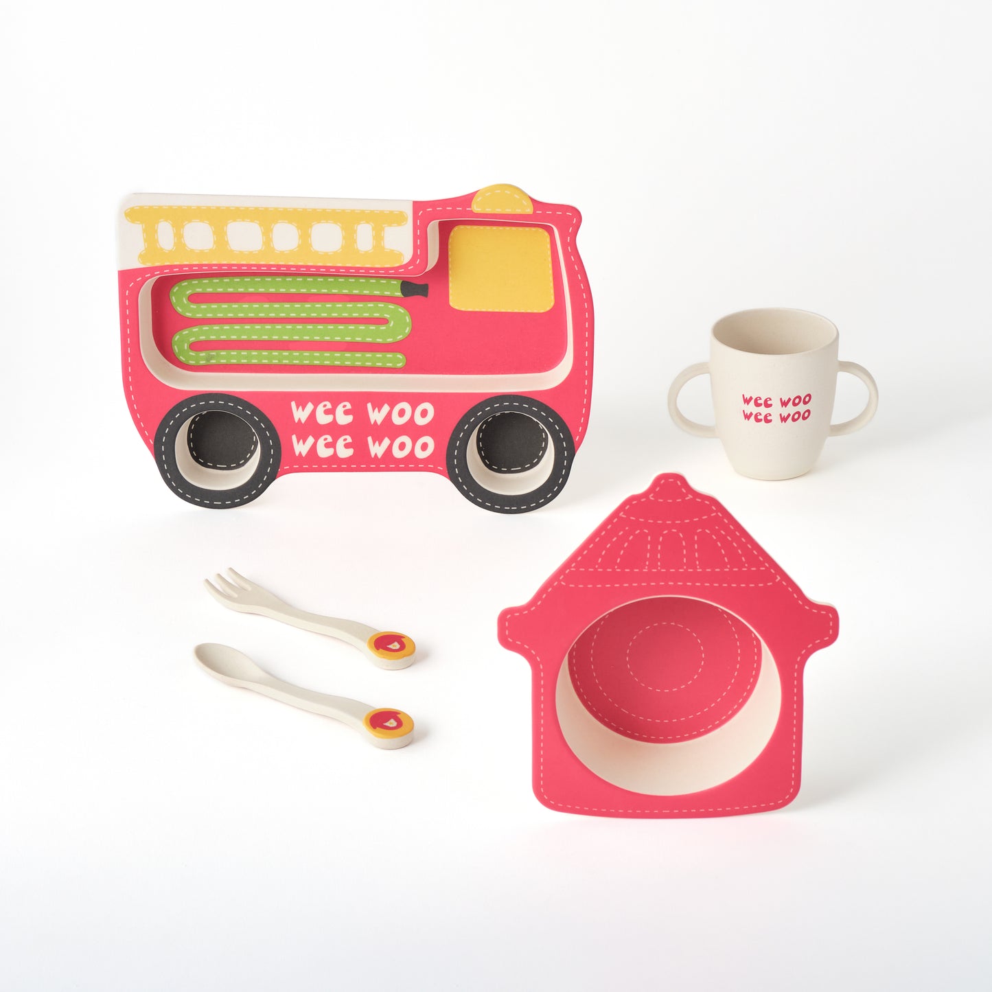 Tiny Footprint Firetruck Dining Set